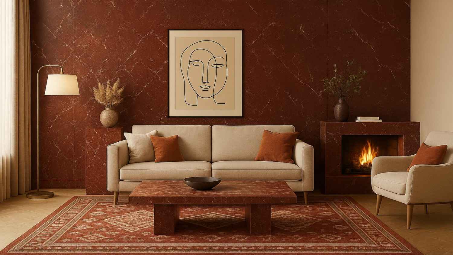 Red marble