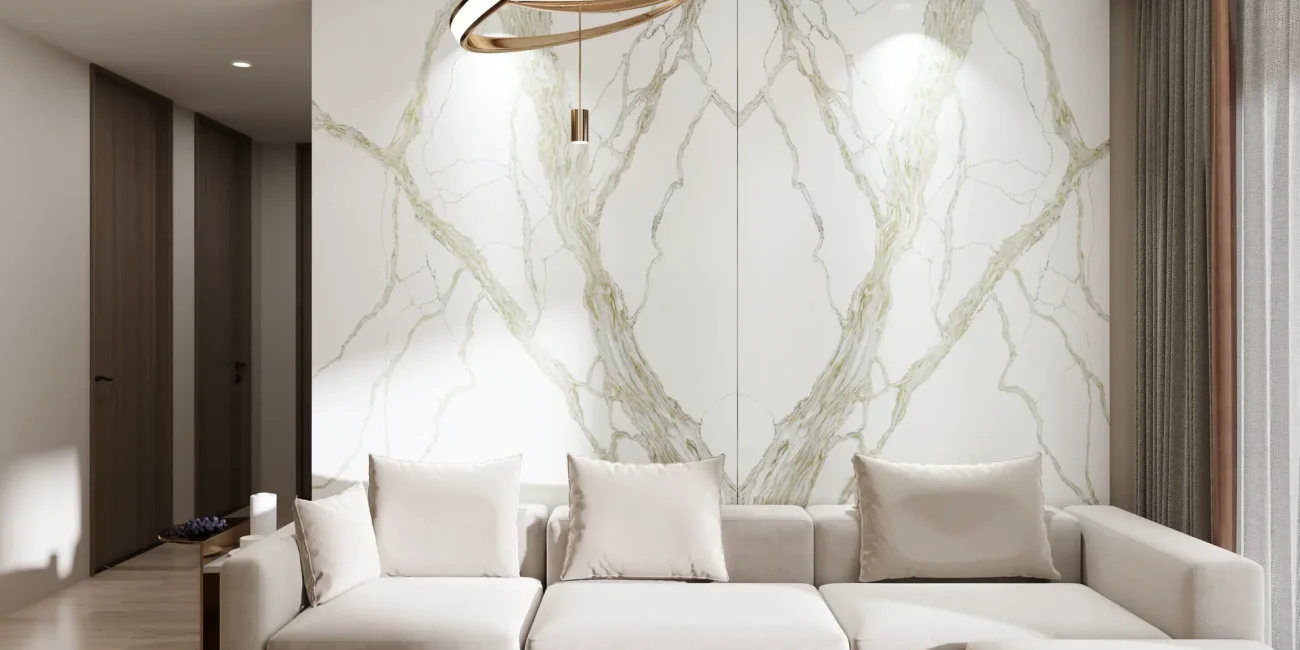 Living Room Wall Decor Ideas with Quartz