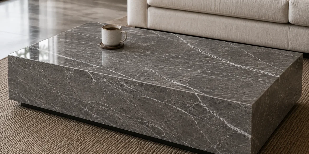 Marble-Top Coffee Table